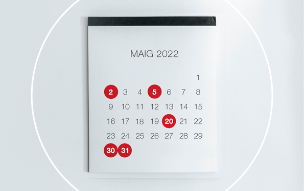 Principals obligacions tributàries durant el mes de maig 2022