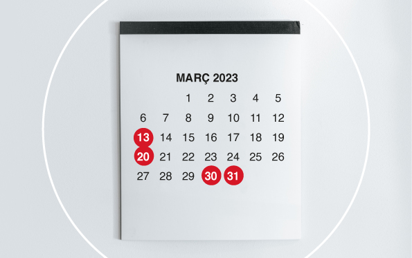 Principals obligacions tributàries durant el mes de març 2023